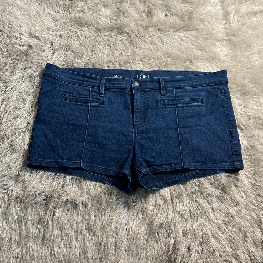 LOFT Dark Blue Jean Shorts